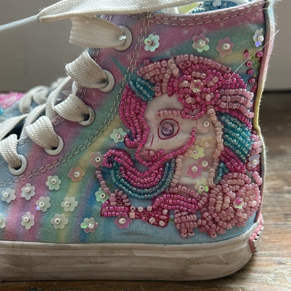 Lelli Kelly high tops with beaded unicorns - Picture 4 of 5